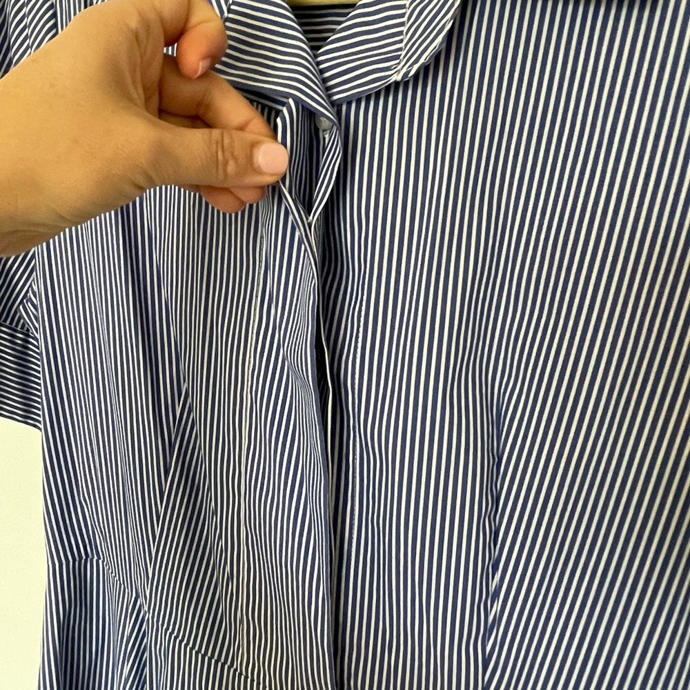 DKNY Navy Striped Midi Dress - Picture 4 of 5
